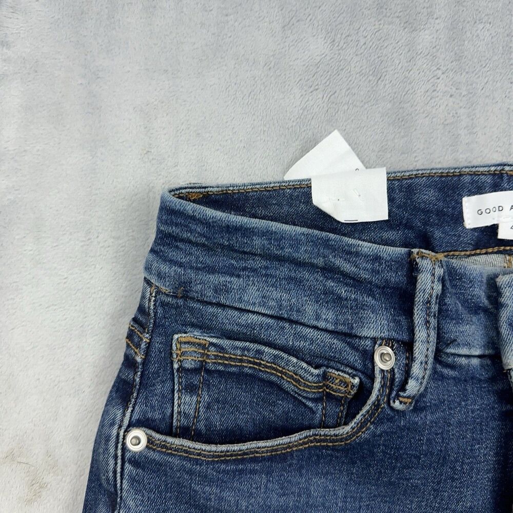 GOOD AMERICAN Good Petite Flare Jeans Women's Size Size 4/27 Blue Stretch NWT - Picture 5 of 12